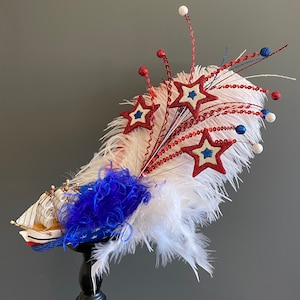 4 luglio, cappello da pirata, mini tricorno, giorno dell&#39;indipendenza, Maria Antonietta, steampunk, cappellaio matto, tea party
