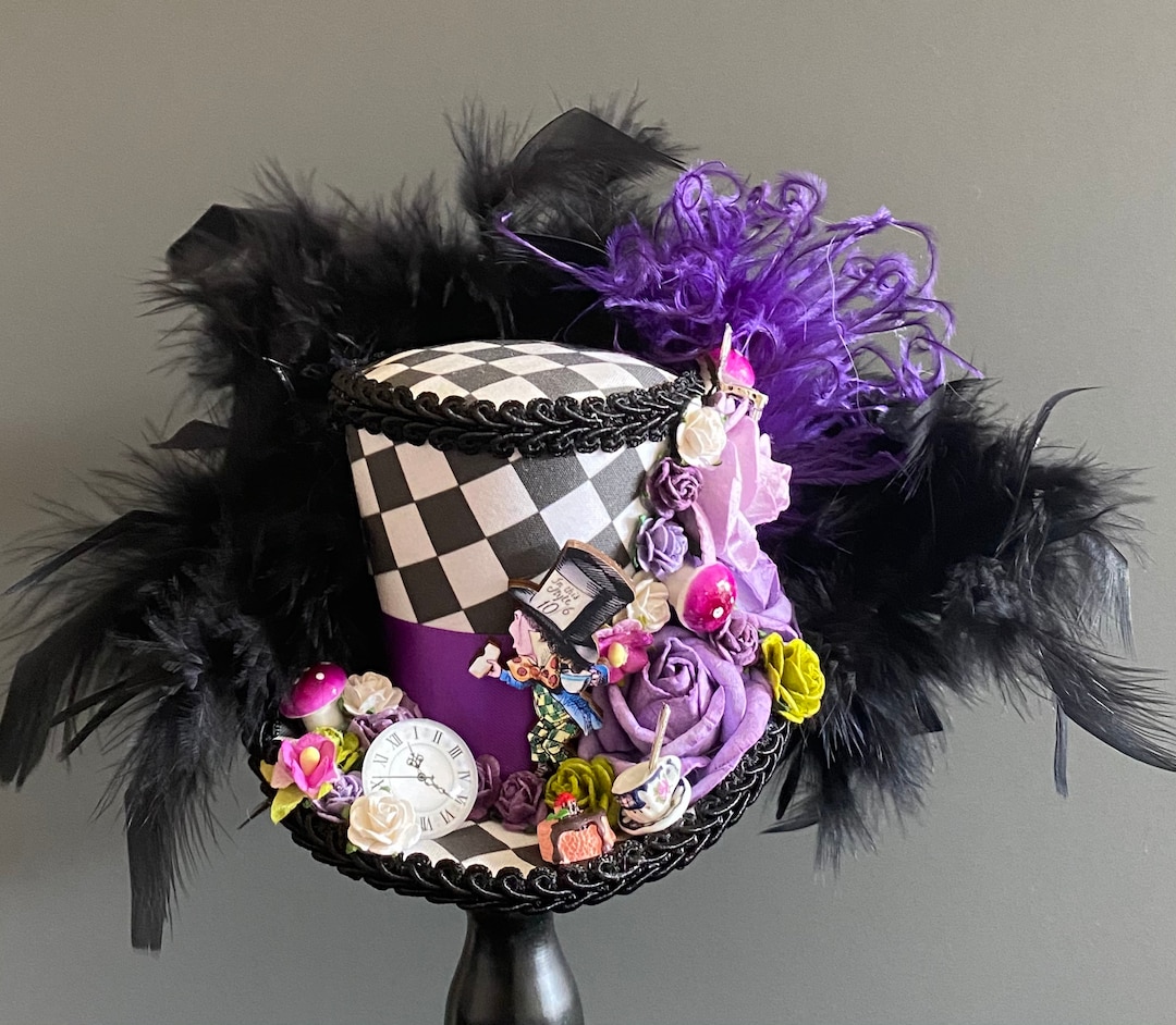 Mini Top Hat, Mad Hatter Mini Top Hat, Mad Hatter Diorama