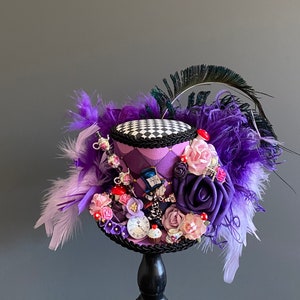Mini top hat, diorama hat, mad hatter hat, Alice in wonderland, tea party hat, tea hat, medium