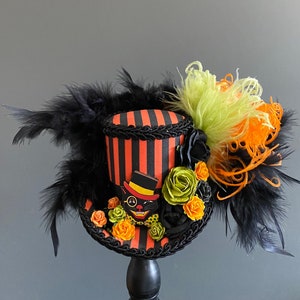 Mini top hat, Halloween mini hat, cat hat, Alice in wonderland, mad hatter hat, tea party hat, tea hat image 1