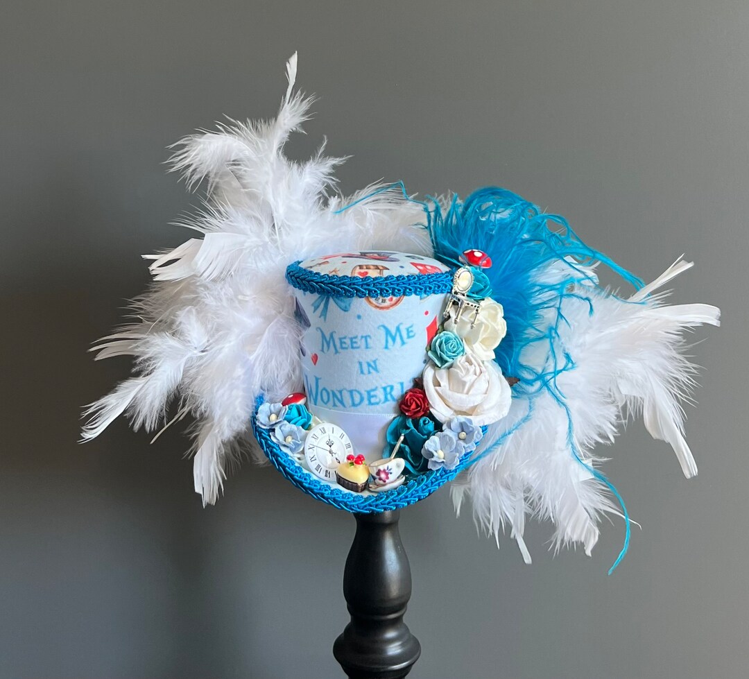 Mini Top Hat, the Mad Hatter Hat, Alice in Wonderland Hat, Tea Party ...