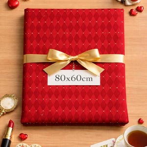 Spoonflower Alice Wonderland Queen of Hearts Fabric, Red Diamond Argyle Cotton, Rare OOP Quilt Fabric, Patchwork, Cosplay, Fat Quarter