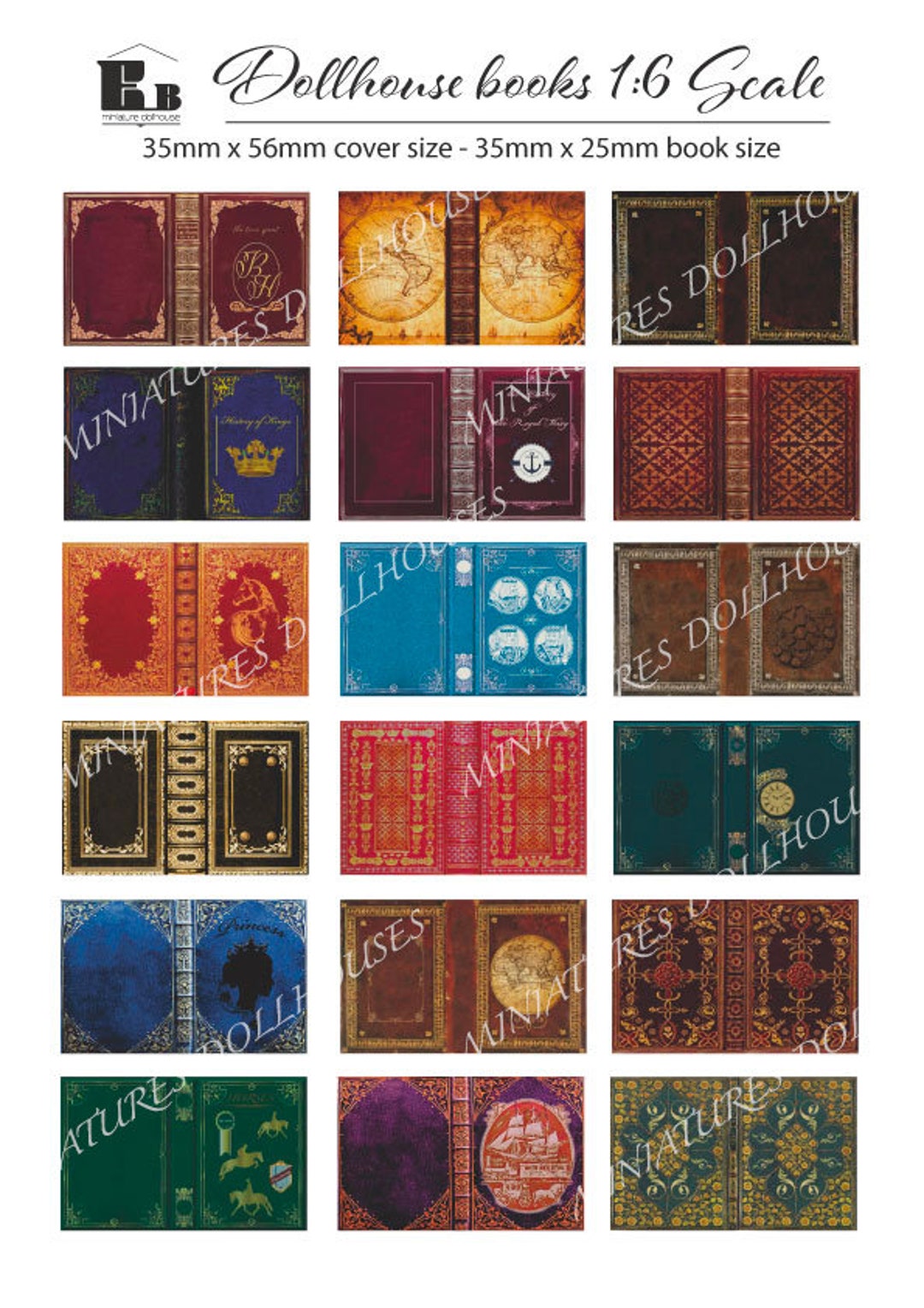 36-miniature-book-cover-36-antique-medieval-printable-book-cover-1-6-scale-printable-dollhouse-book-book-cover-download-etsy for Free Printable Miniature Book Covers Pdf 36 Miniature Book Cover, 36 Antique & Medieval Printable Book Cover, 1/6 Scale Printable Dollhouse Book, Book Cover Download - Etsy for Free Printable Miniature Book Covers Pdf