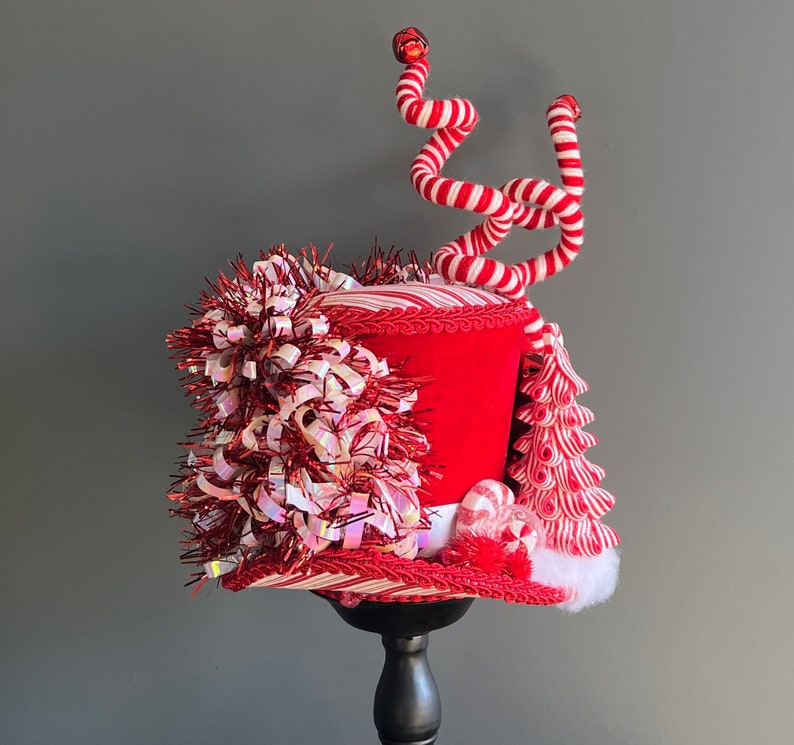 Mini Christmas Top Hat Candy Tree Topper Mini Top Hat Tree Etsy
