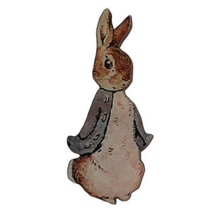 Broche de coelho Peter, broche de Páscoa, broche Beatrix Potter, recheio de meia, gráfico vintage, broche de festa de chá