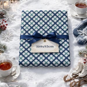 Lisa Audit Roots of Love Tartan Fabric – Blue Green Plaid Cotton Sewing Fabric – Tissu Carreaux Couture Rare Europe 109x93cm