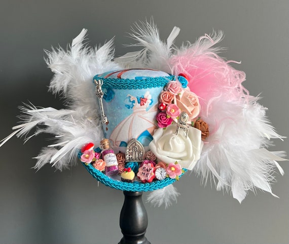 Mini Top Hat Alice in Wonderland Blue Tea Cup Hat Mad Hatter