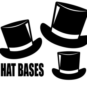 Hat base, mini top hat base, mini top hat, fascinator base, fascinator base, made to order image 1