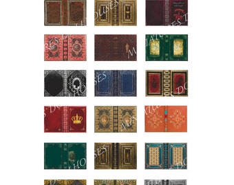 Set De 18 Mini Libros Antiguos Escala 1:12 Para Casa De Muñecas | Decoración Vintage Con Dorados Y Lomos Realistas | Ideal Para Bibliotecas Y Dioramas