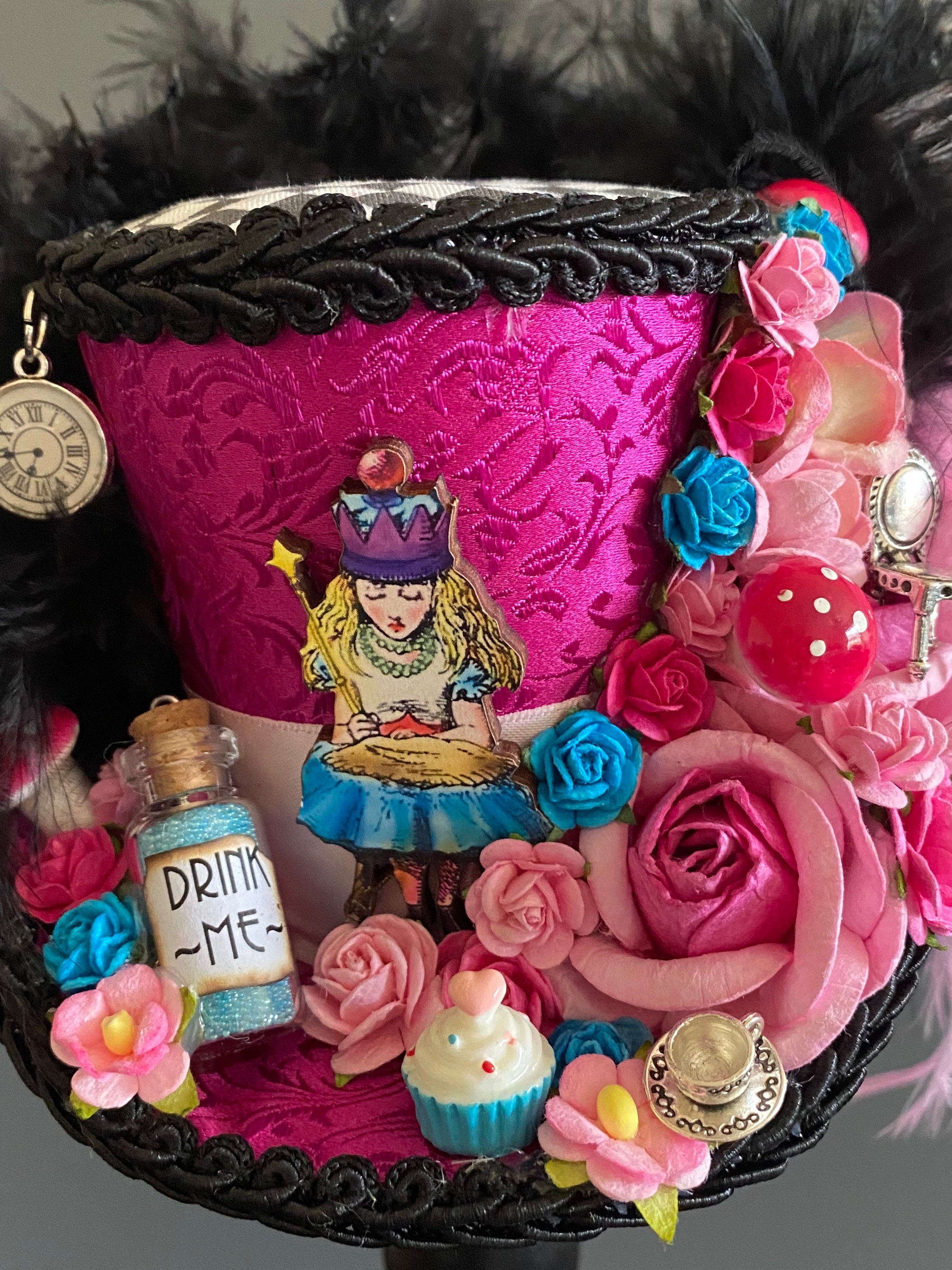 Mini Top Hat Drink Me Alice Mini Top Hat Tea Party Hat Mad Etsy