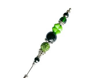 saint patrick hat pin, saint patrick hat, scarf pin, Hijab Pin, clover hat pin