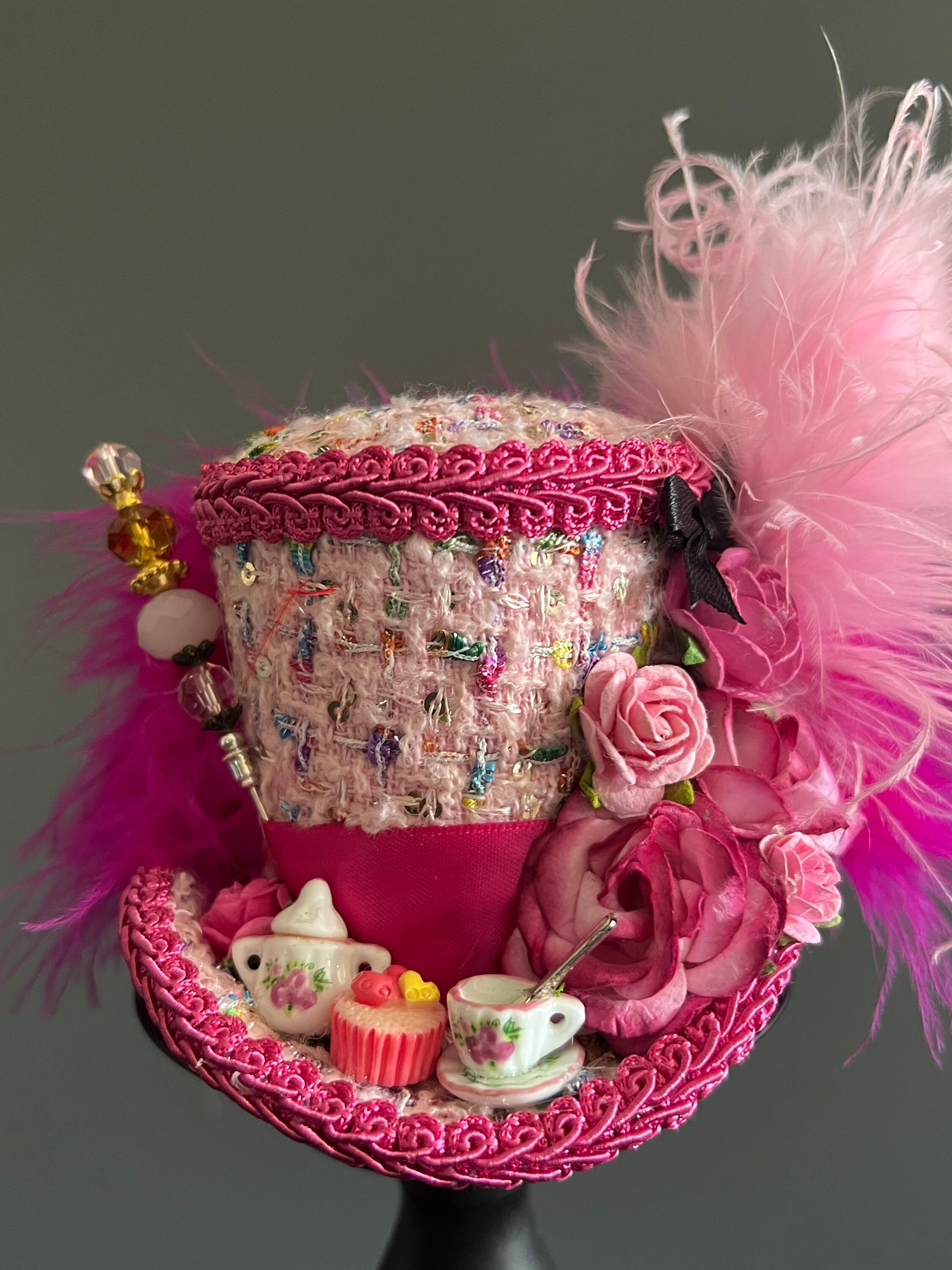 Mini Top Hat Tea Party Hat Teacup Hat Mad Hatter Hat Alice Etsy