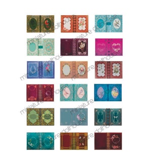 1:12 SCALE - Printable Miniature Book Covers (Romantic) - 18 Covers