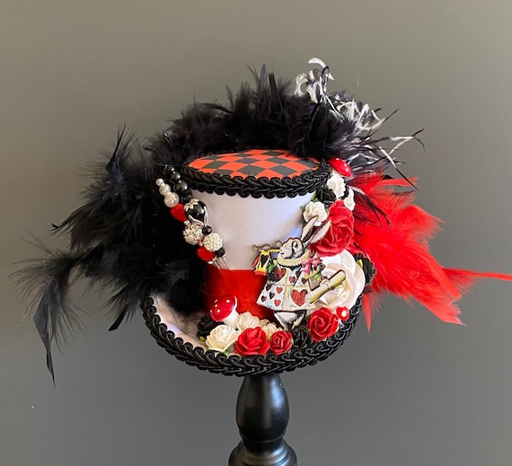 不思議の国のアリス♡ハット帽うさぎ ミニシルクハット、白ウサギの帽子、不思議の国のアリスの帽子、ティー