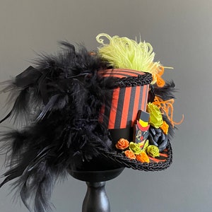 Mini top hat, Halloween mini hat, cat hat, Alice in wonderland, mad hatter hat, tea party hat, tea hat image 3