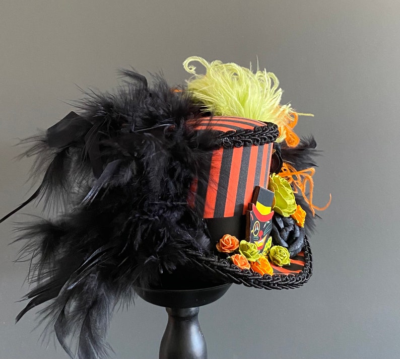 Mini top hat, Halloween mini hat, cat hat, Alice in wonderland, mad hatter hat, tea party hat, tea hat image 3