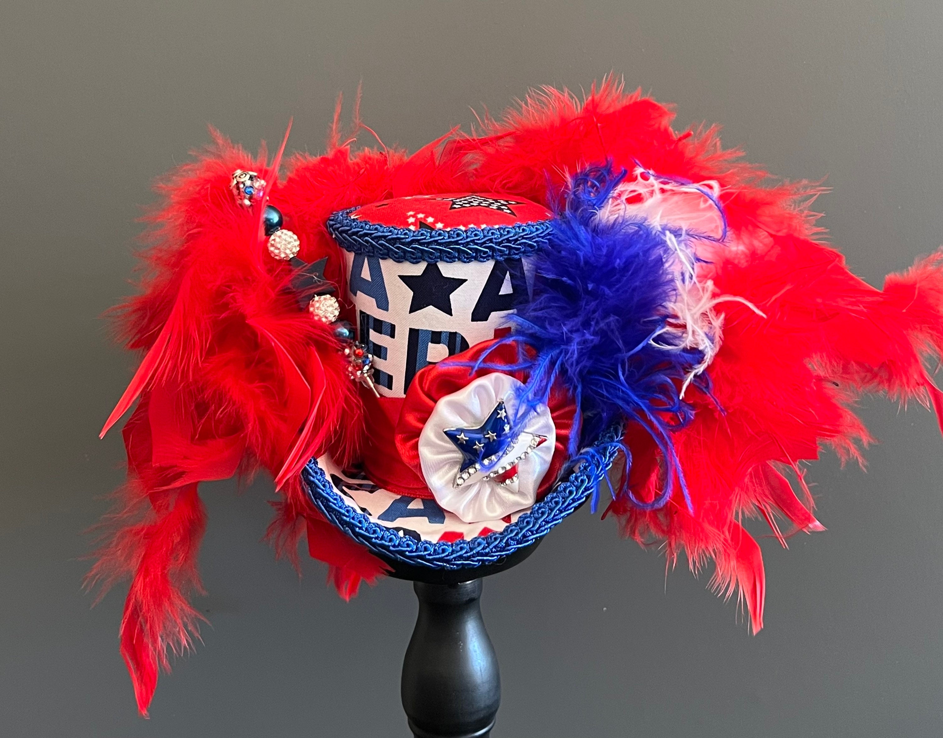 4th of July Mini Top Hat, July Parade Hat, Independence Day Hat ...