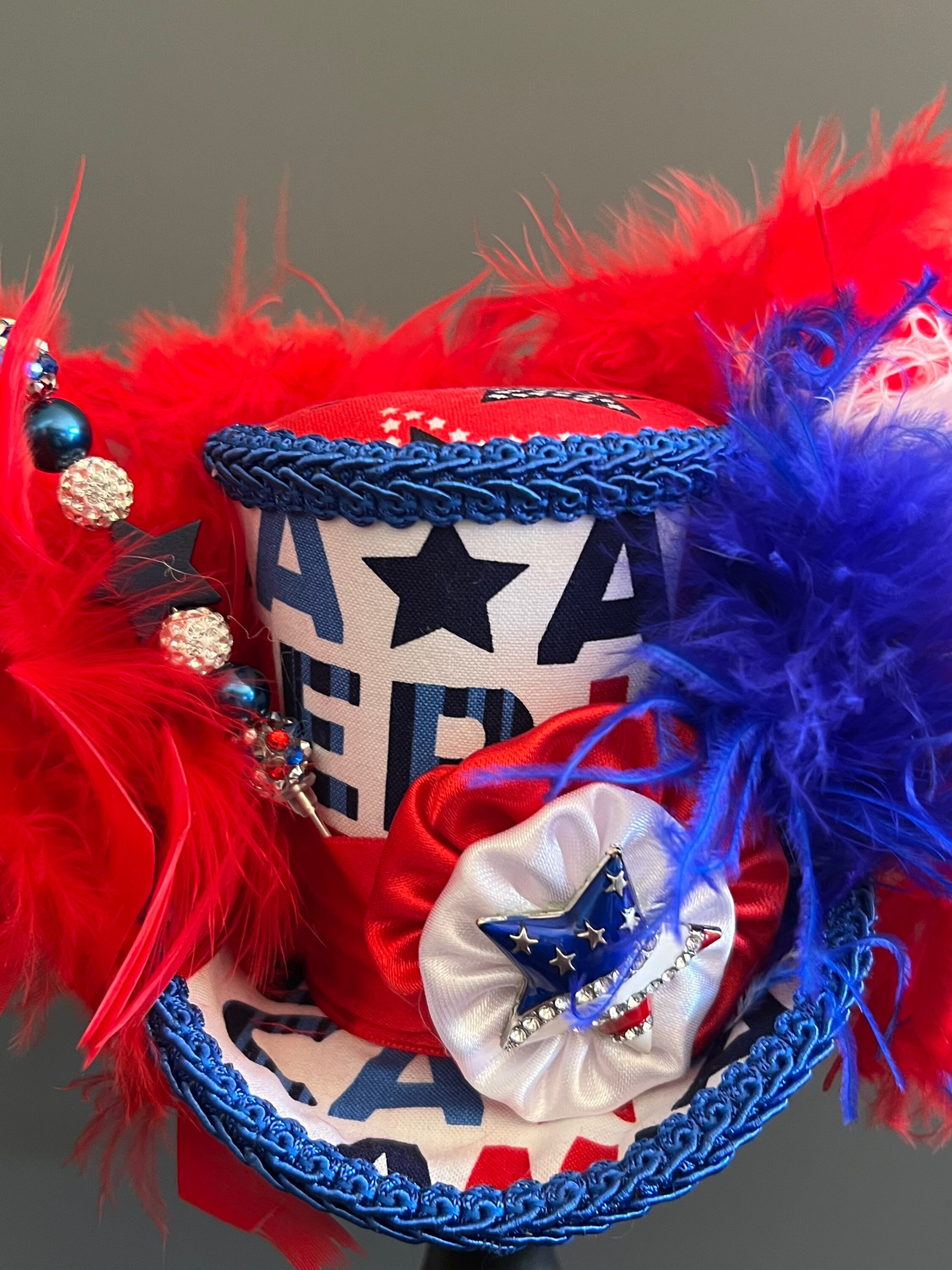 4th of July Mini Top Hat, July Parade Hat, Independence Day Hat ...