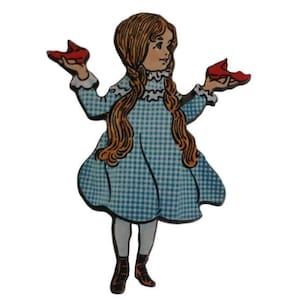 Dorothy pin, ruby slippers, wizard of oz brooch, stocking stuffer, graphic brooch, wizard of oz pin wooden