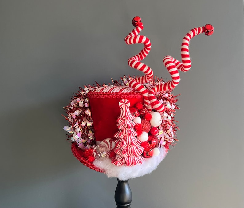 Mini Christmas Top Hat Candy Tree Topper Mini Top Hat Tree Etsy