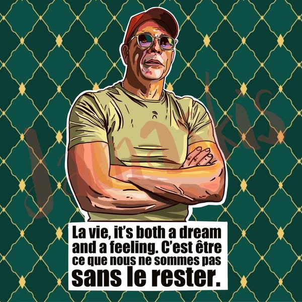 JCVD stickers "Un plus un égale un", la philo selon Jean-Claude Van Damme