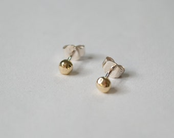 PIA 5. small brass dot earrings