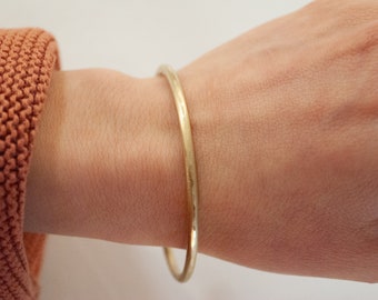 CLARA. Bangle, Minimalist Brass Bangle, Bracelet