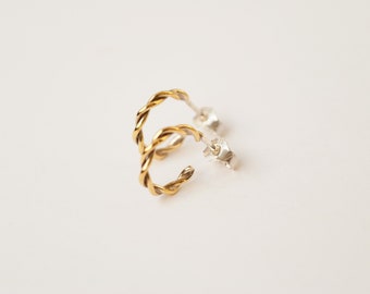 DELIA. Hoop earrings available in brass, copper or silver