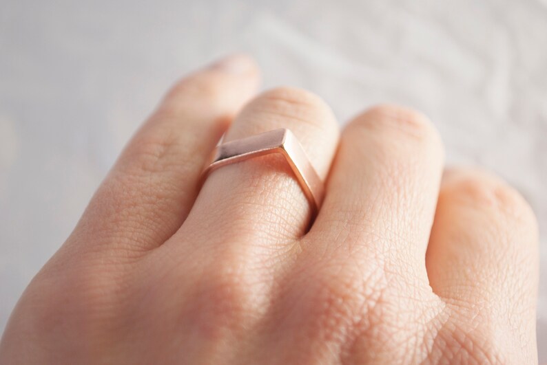 JUNO 1st drop ring available in 925 silver, copper or brass image 7