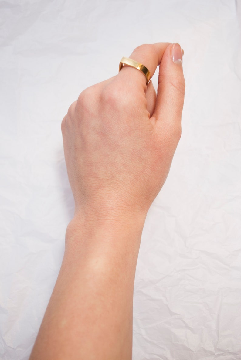 JUNO 1st drop ring available in 925 silver, copper or brass image 5