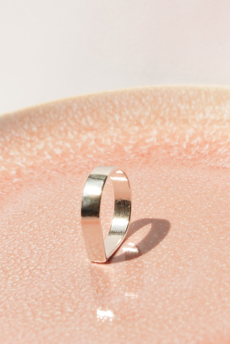 JUNO 1st drop ring available in 925 silver, copper or brass Silber