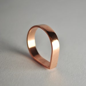 JUNO 1st drop ring available in 925 silver, copper or brass Kupfer