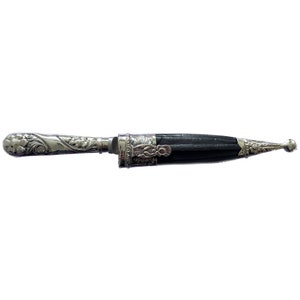 Picaso Styled Handmade Gaucho Knife, From Argentina - Alpaca Silver & Cowhide Leather Sheath - CUCA601/3404