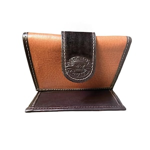 Cartera unisex de tres pliegues, 100 % cuero argentino granulado - EX-WY-1022/16