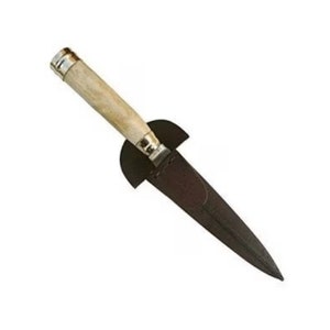 Extra Long 20cm Stainless Blade with Bone Handle & Alpaca Silver BBQ Style Gaucho Knife - CACU-674/3611-20