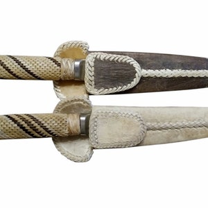 Hand Braided Rawhide Tiento Gaucho Knife