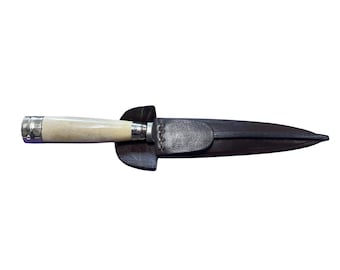 Bone Handled Gaucho Steak Knife Alpaca Silver Adornments with a 14cm, Full Tang Stainless Steel Blade - ARG-CUCA671/2086