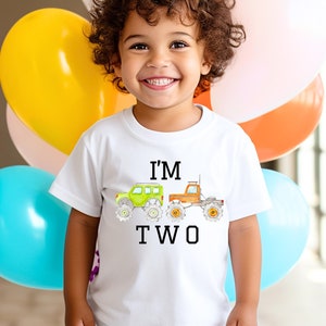 Monster Truck 2nd Birthday Shirt: Pit Crew Family Matching