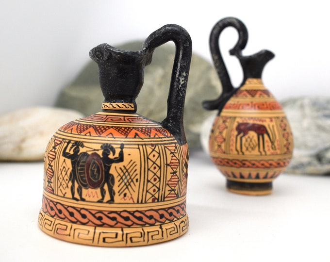 Set of 2 Ancient Greek Ceramic Vases of the Geometric Period Etsy