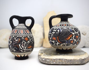 Greek Ancient Ceramic Vase Of The Corinthian Style Handmade Etsy