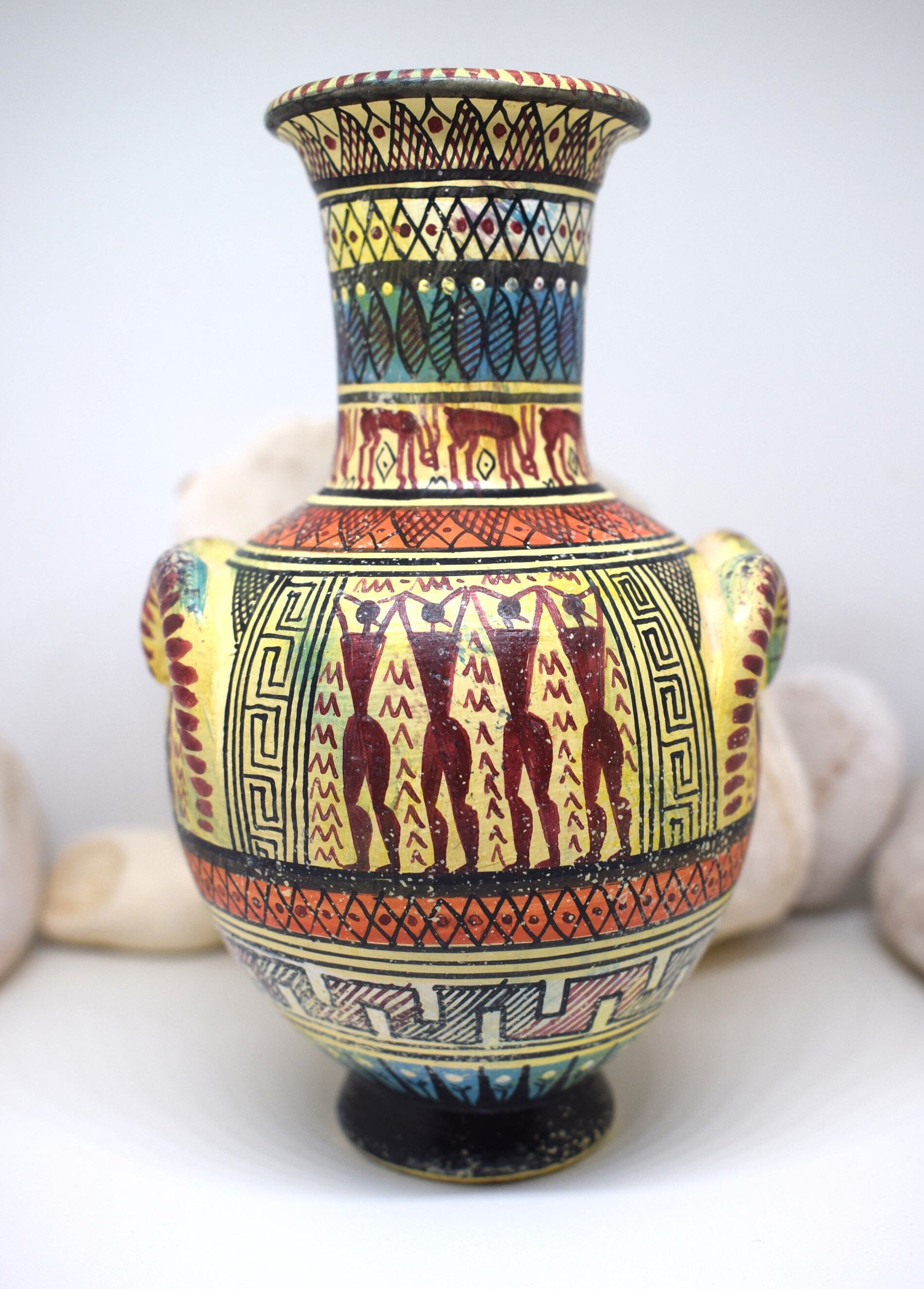 Greek Ceramic Pottery Museum Replica Funeral Amphora Vase Of Etsy
