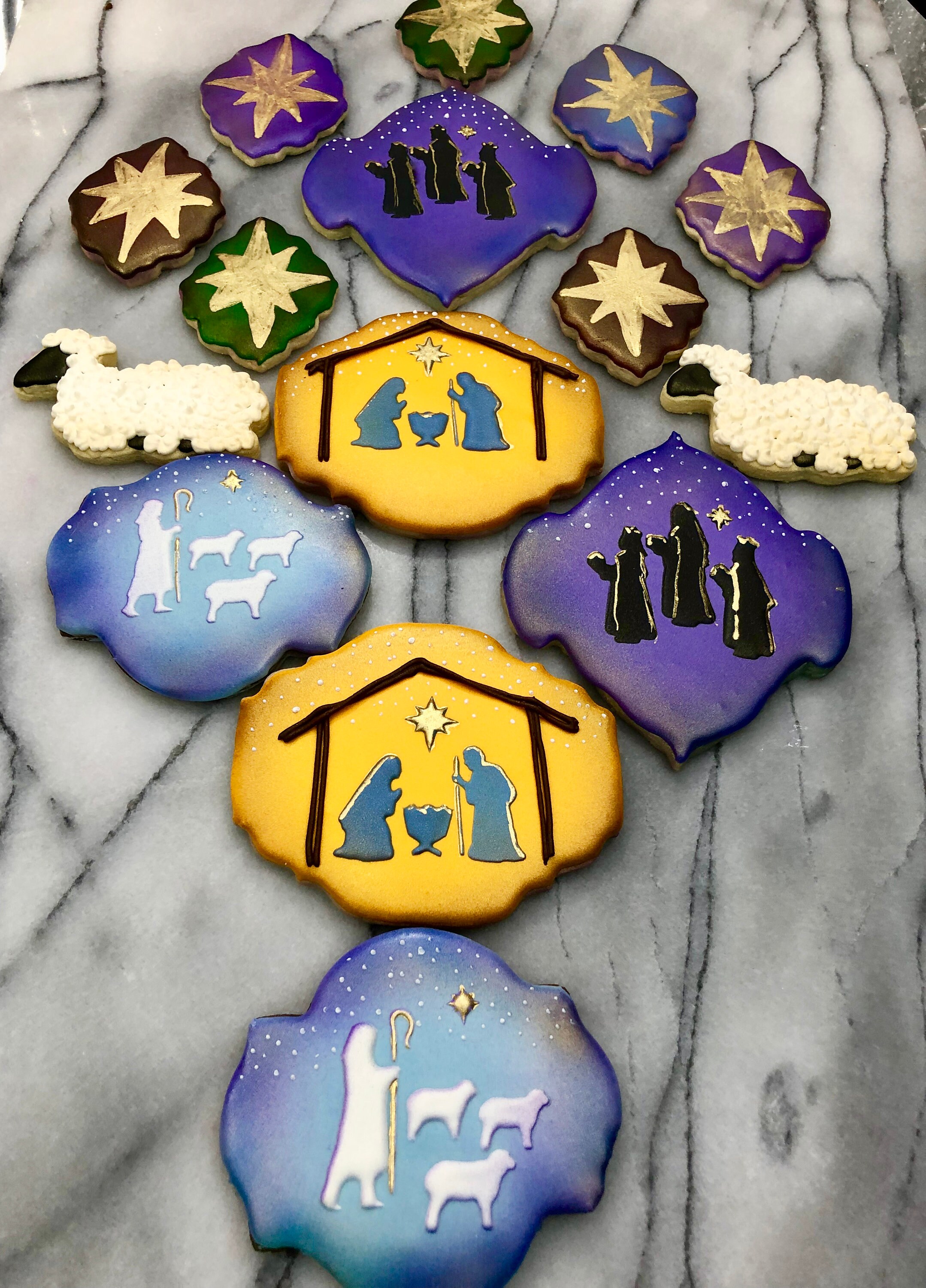Nativity Oh Holy Night Christmas Cookies Etsy