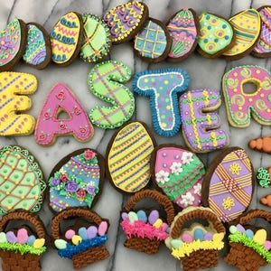 Hand Crafted Easter Cookies: Decorated Eggs, Baskets, Carrots