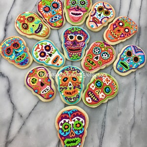 Day of the Dead Skulls- Día de los Muertos- Halloween Cookies