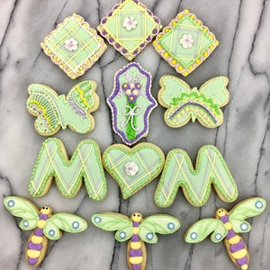 Mothers Day, Spring Dragon Fly Cookies image 3