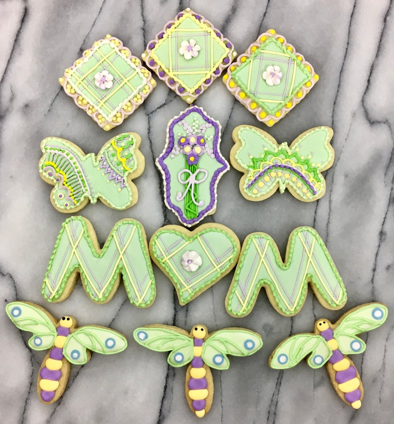 Mothers Day, Spring Dragon Fly Cookies image 3