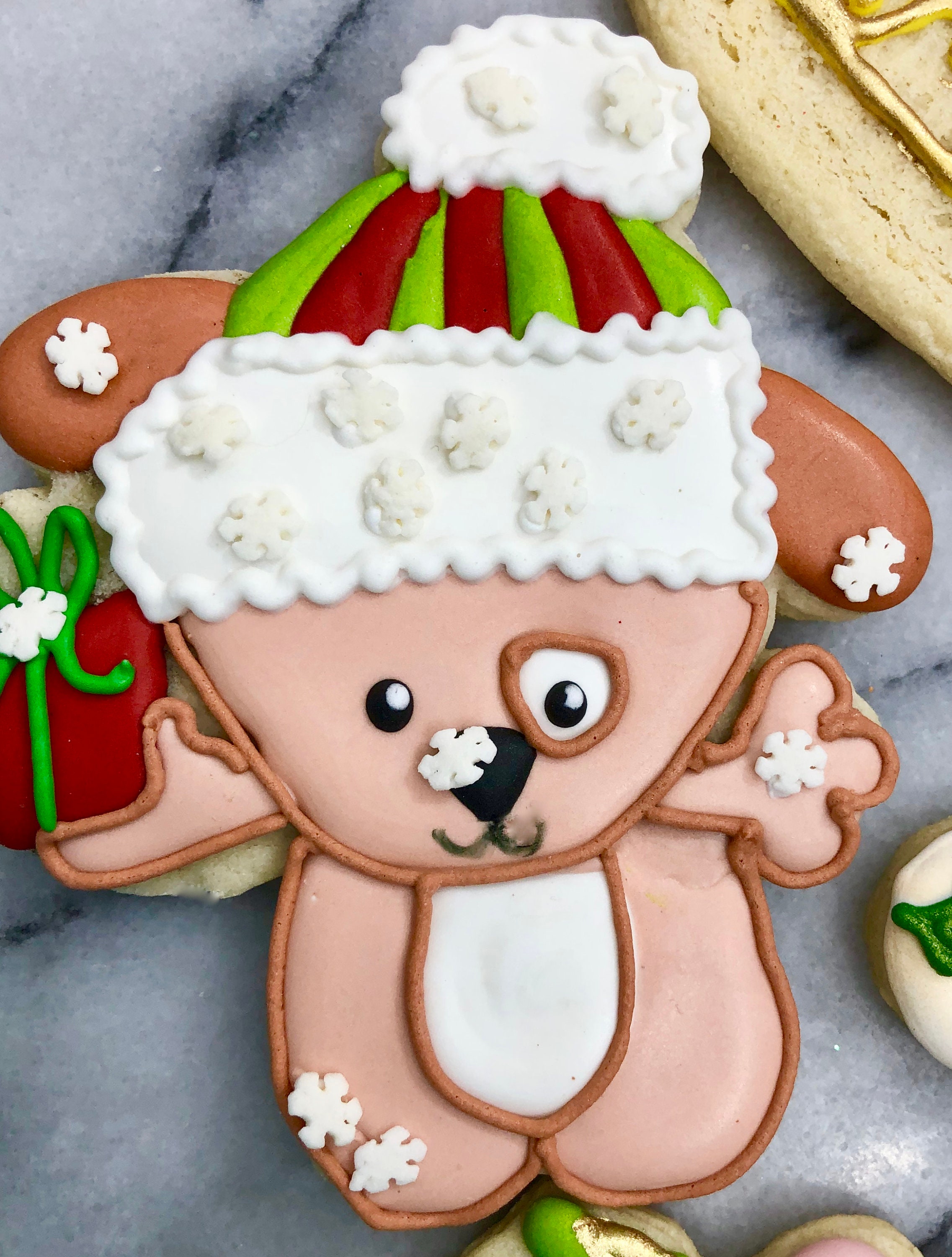 Santas Puppy Wishlist Christmas Cookies Etsy Nederland