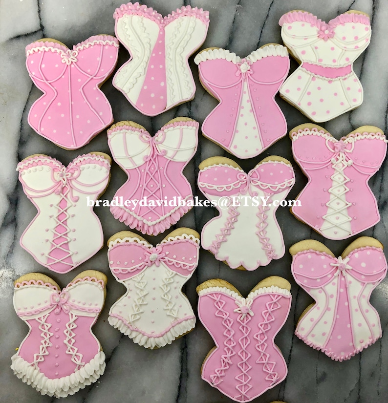 Bachlorette Wedding Shower Lingerie Cookies image 6