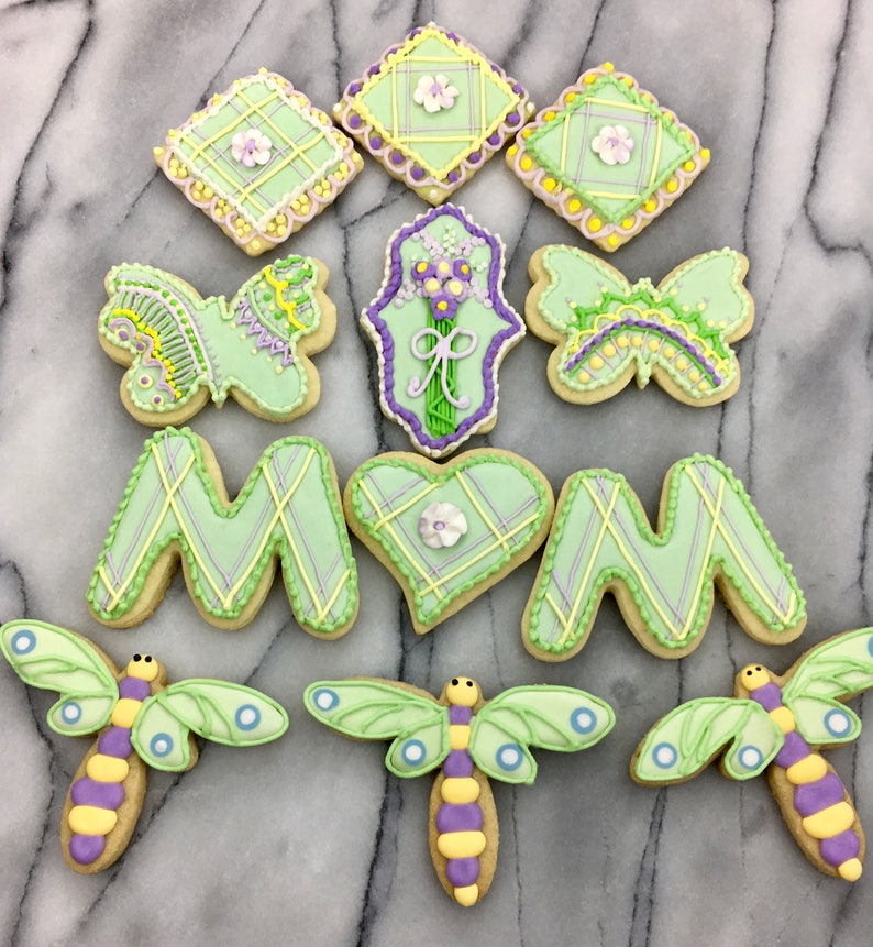 Mothers Day, Spring Dragon Fly Cookies image 1