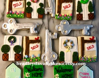 Realtor cookies, New Home Cookies, Housewarming Cookies